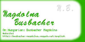 magdolna busbacher business card